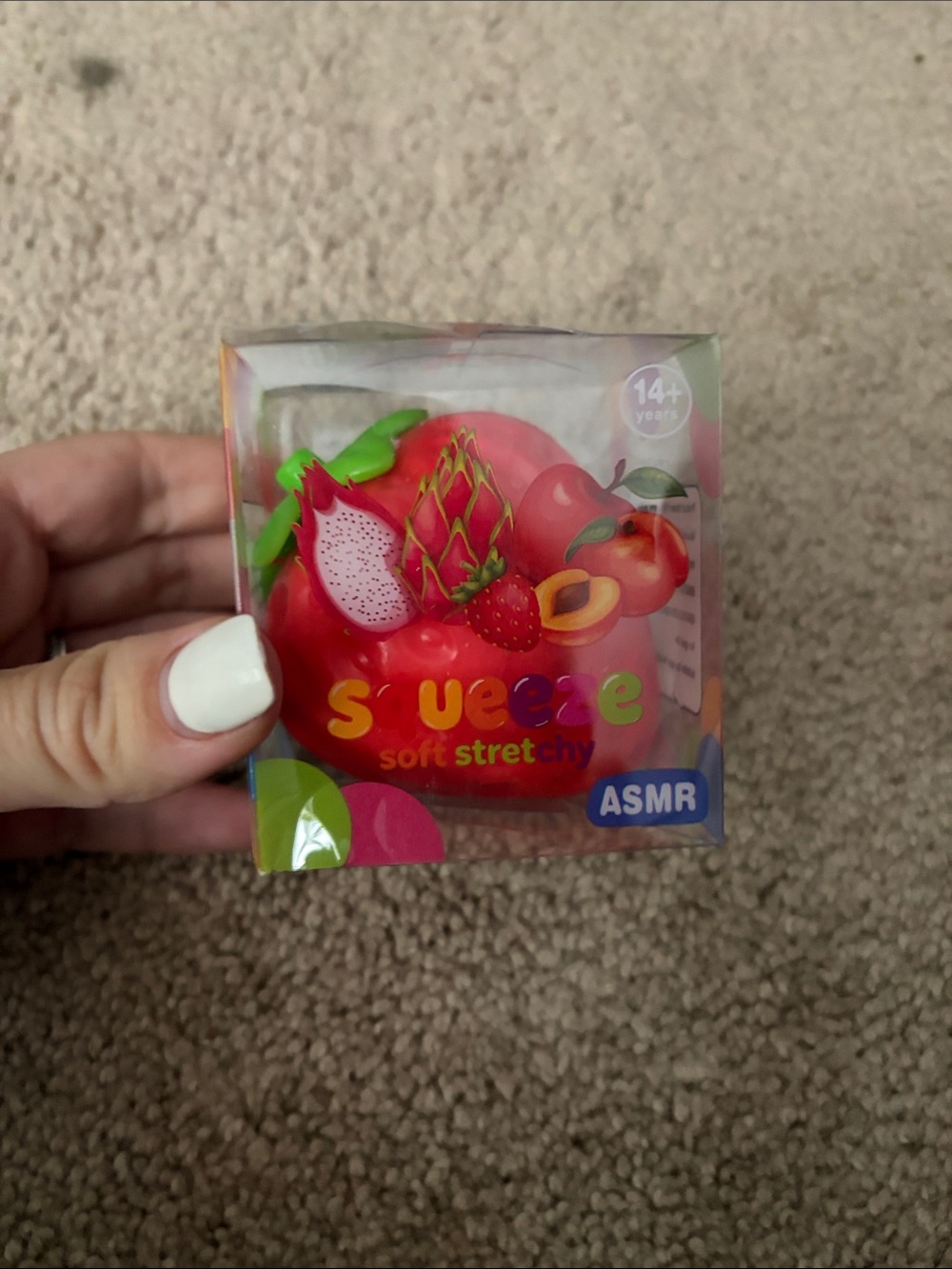 Squeeze Soft Stretchy ASMR Fruit Stress Ball - strawberry